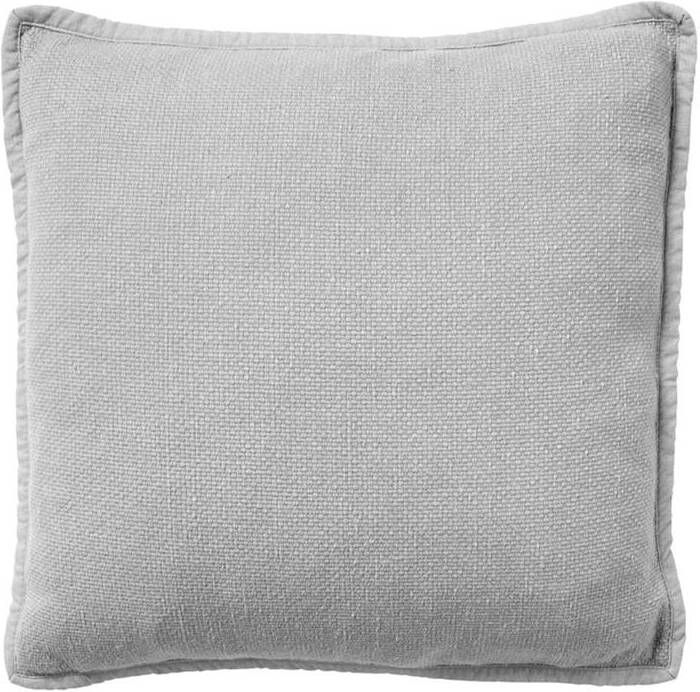 Dutch Decor BOWIE Kussenhoes 45x45 cm van gewassen katoen Micro Chip lichtgrijs