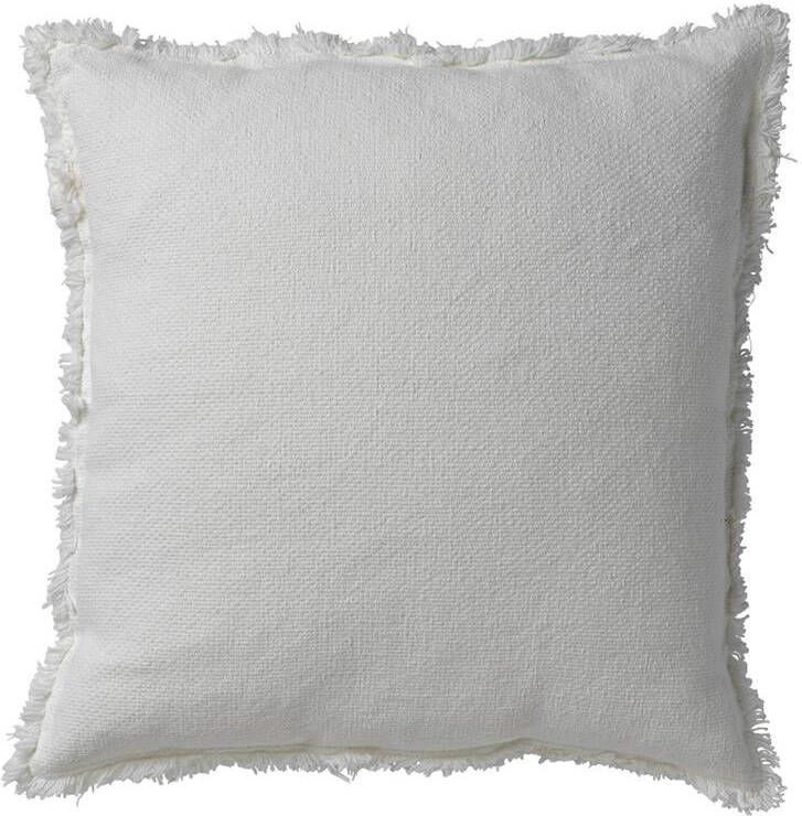 Dutch Decor BURTO Kussenhoes van gewassen katoen Snow White 60x60 cm wit
