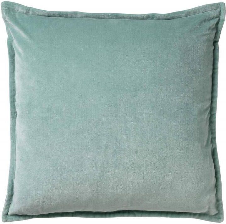 Dutch Decor CAITH Kussenhoes 50x50 cm 100% katoen velvet Jadeite lichtgroen