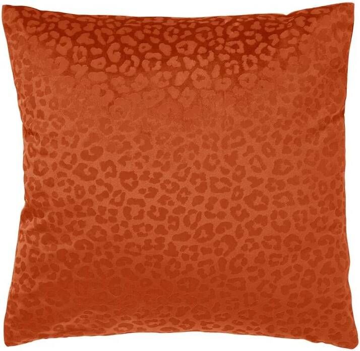 Dutch Decor CHESSY Kussenhoes met dierenprint 45x45 cm Potters Clay oranje