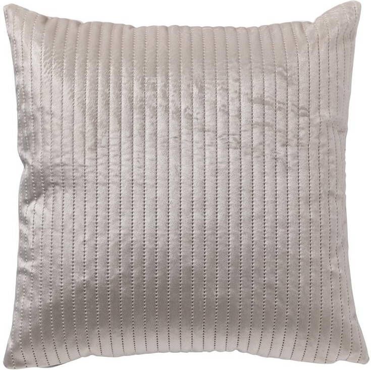 Dutch Decor DAVID Kussenhoes 40x40 cm voorzien van subtiel gestikt streepje Pumice Stone beige