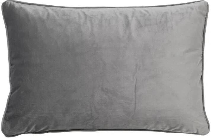 Dutch Decor FINN Kussenhoes 40x60 cm velvet effen kleur Micro Chip lichtgrijs