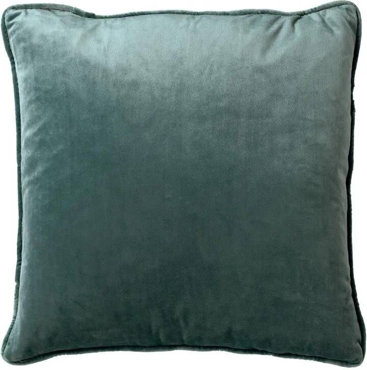Dutch Decor FINN Sierkussen 45x45 cm velvet effen kleur Sagebrush Green groen