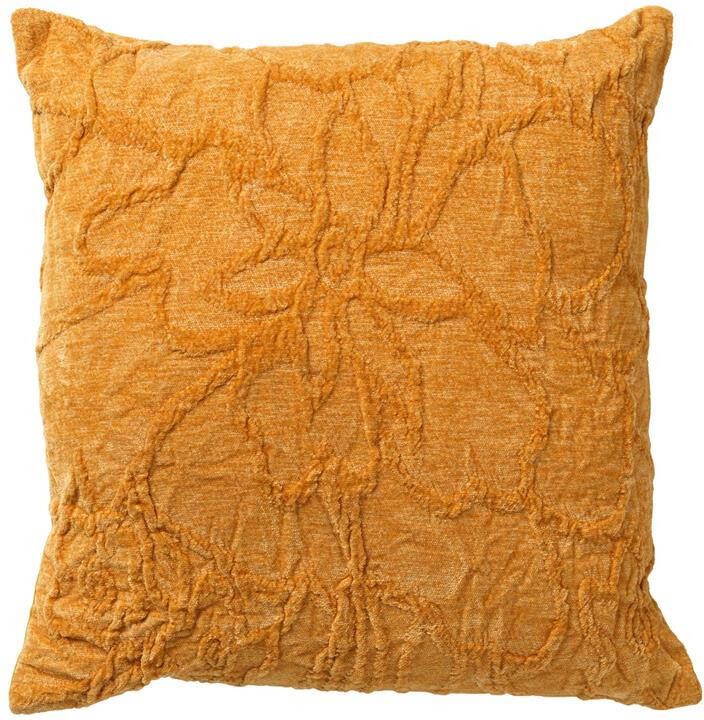Dutch Decor Sierkussen Flora 45x45 Cm Golden Glow Inclusief Binnenkussen