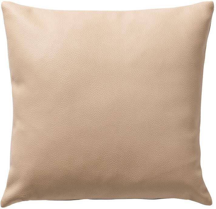 Dutch Decor JARED Sierkussen 45x45 cm leerlook stoere effen kleur Irish Cream beige