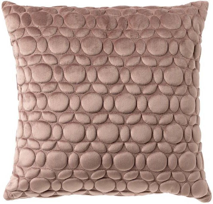 Dutch Decor KAISA Kussenhoes 45x45 cm 3D print effen kleur Antler roze