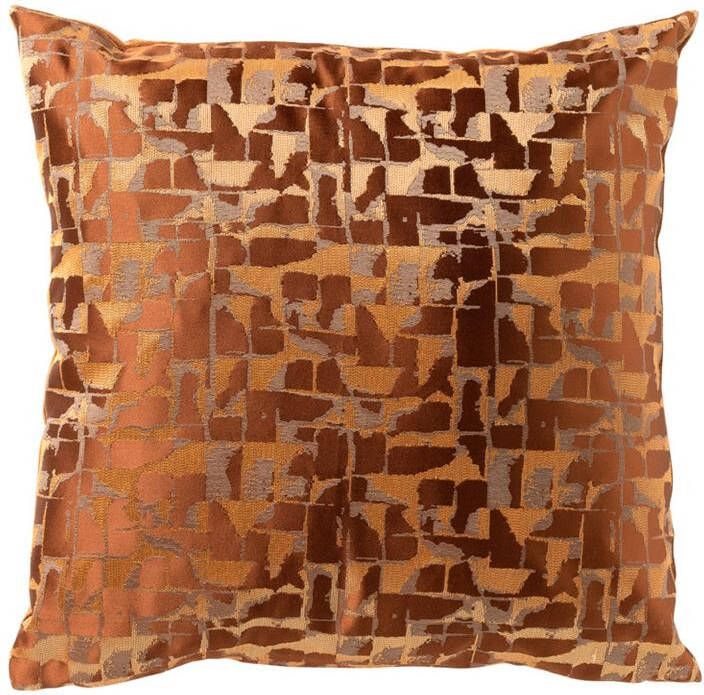 Dutch Decor LIVA Kussenhoes 45x45 cm patina look Brown Patina bruin