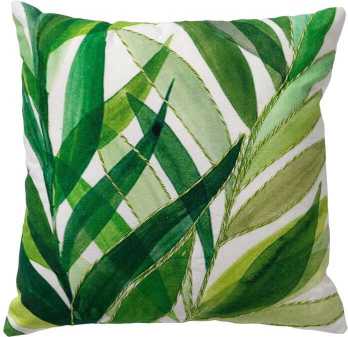 Dutch Decor Sierkussen Livistona 45x45 Cm Snow White Inclusief Binnenkussen