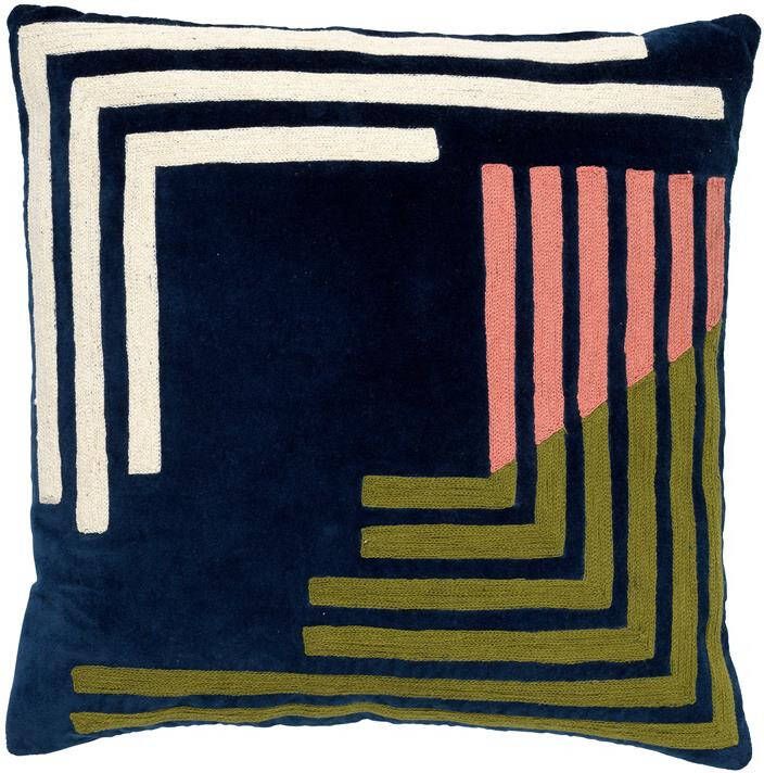 Dutch Decor Sierkussen Remy 45x45 Cm Insignia Blue Inclusief Binnenkussen