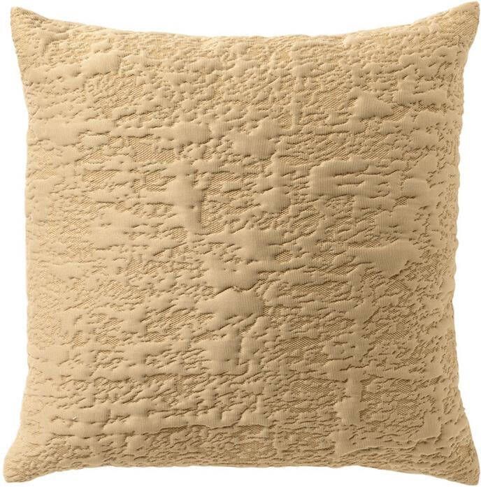 Dutch Decor LYLA Sierkussen 45x45 cm 3D effen print Irish Cream beige