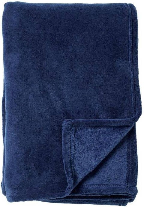 Dutch Decor HARVEY Plaid 150x200 cm superzachte deken van fleece Insignia Blue blauw