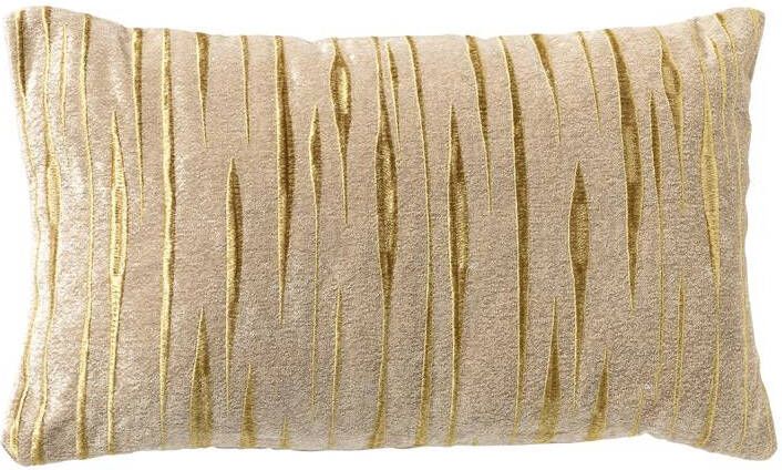 Dutch Decor CONNOR Sierkussen 30x50 cm met subtiel goud accent Summer Sand beige en goud