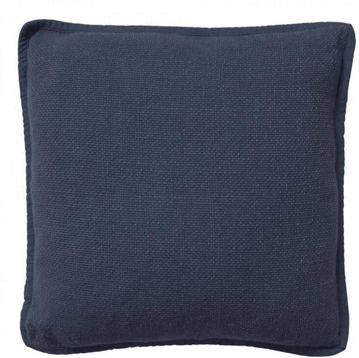 Dutch Decor BOWIE Kussenhoes 45x45cm van gewassen katoen Insignia Blue donkerblauw