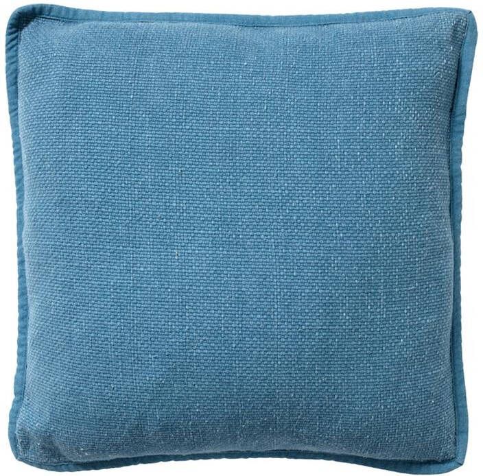 Dutch Decor BOWIE Sierkussen van gewassen katoen Provincial Blue 45x45 cm lichtblauw