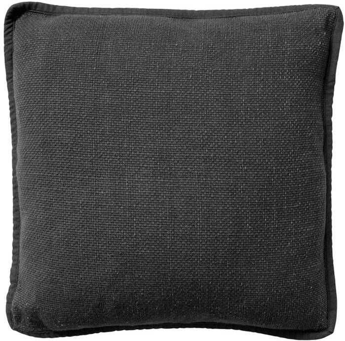 Dutch Decor BOWIE Kussenhoes 45x45 cm van gewassen katoen Raven zwart