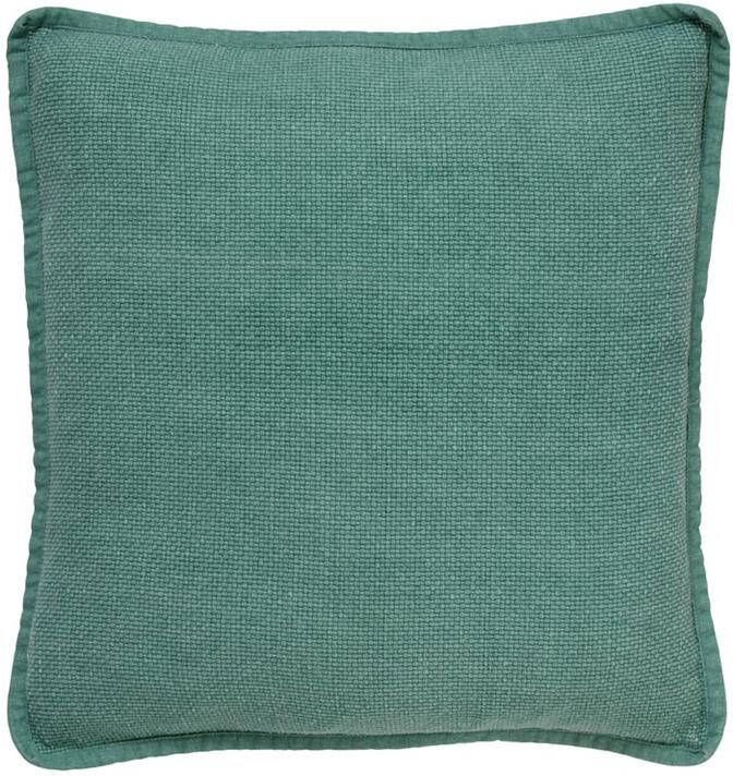 Dutch Decor BOWIE Sierkussen 45x45 cm van gewassen katoen Sagebrush Green groen