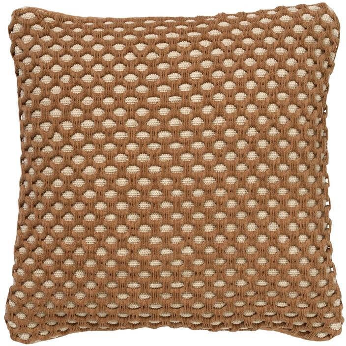 Dutch Decor Sierkussen Denley 45x45 Cm Tobacco Brown Inclusief Binnenkussen