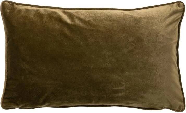 Dutch Decor FINN Sierkussen 30x50 cm velvet lendekussen Military Olive groen