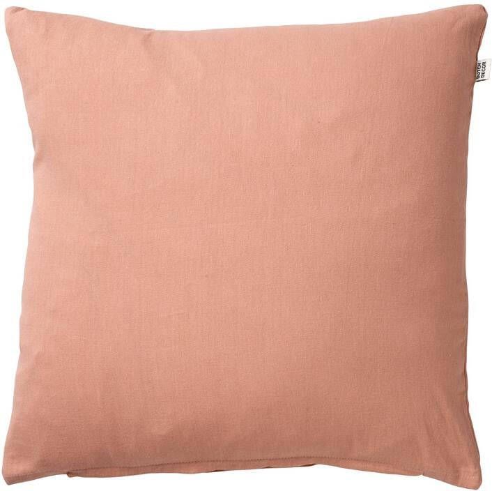 Dutch Decor JAMES Sierkussen 45x45 cm duurzaam katoen effen kleur Muted Clay roze