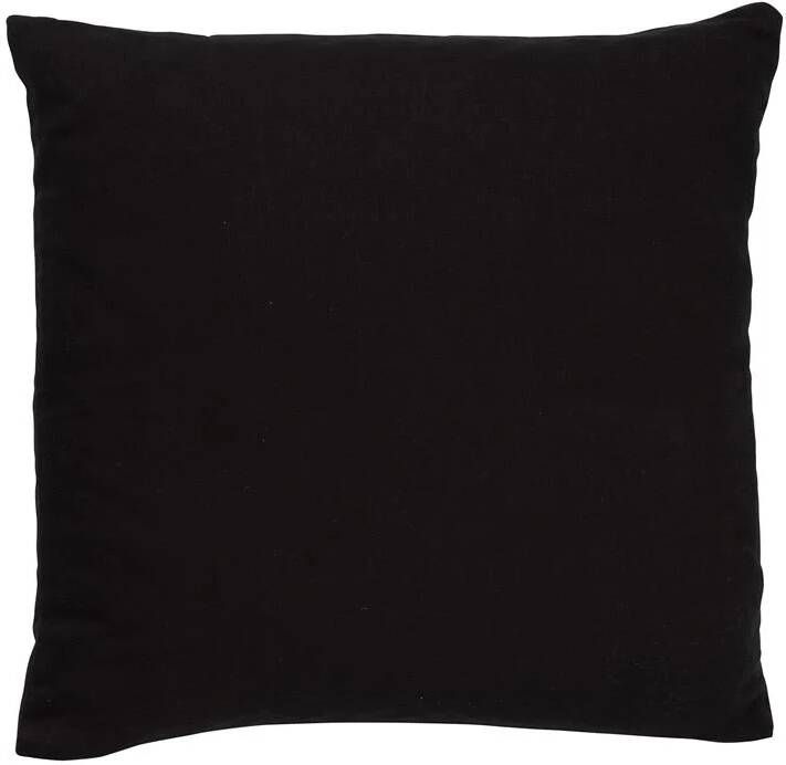 Dutch Decor JAMES Sierkussen 45x45 cm duurzaam katoen effen kleur Raven zwart