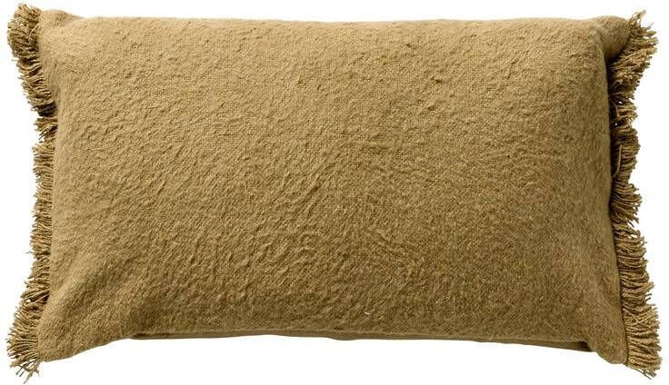 Dutch Decor LASSE Sierkussen 30x50 cm met kussenhoes van 65% gereclycled katoen Eco Line collectie Boa groen