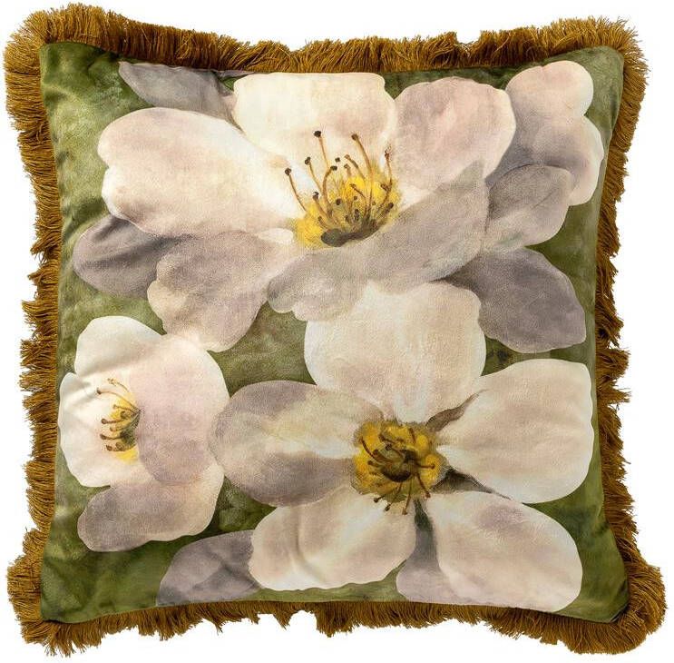 Dutch Decor NENA Sierkussen 45x45 cm Olive Branch groen