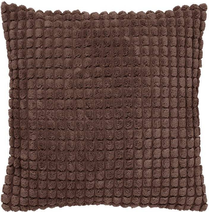 Dutch Decor ROME Sierkussen 45x45 cm 100% polyester effen kleur Chocolate Martini donkerbruin