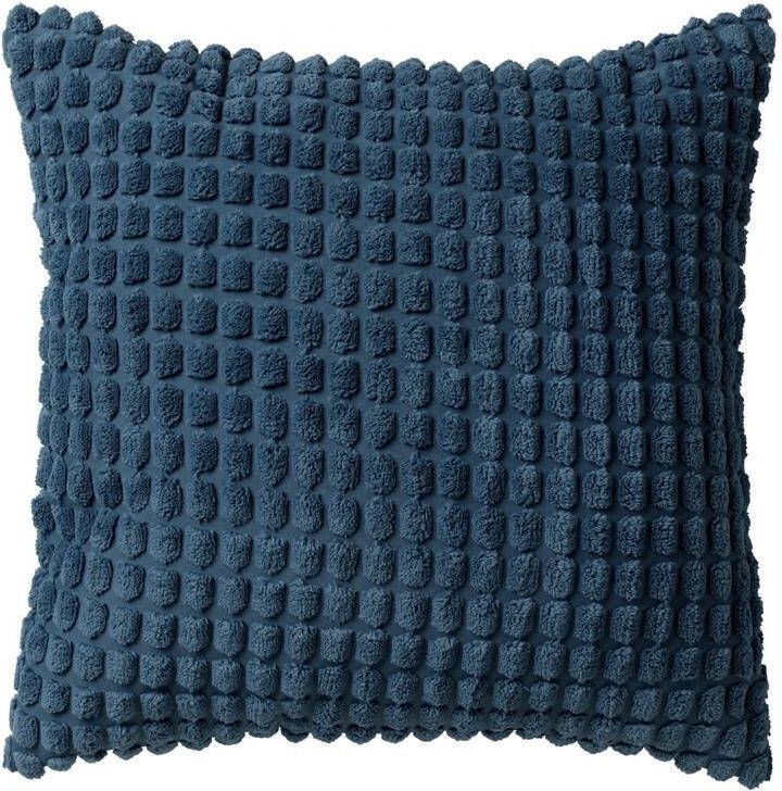 Dutch Decor ROME Sierkussen 45x45 cm 100% polyester effen kleur Insignia Blue donkerblauw