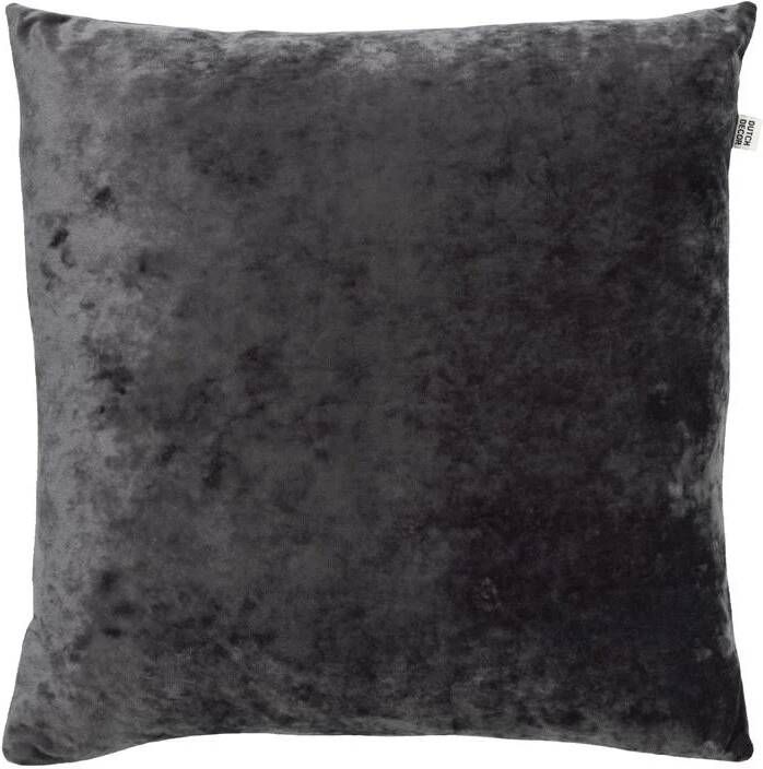 Dutch Decor SKY Sierkussen velvet 45x45 cm Charcoal Gray antraciet