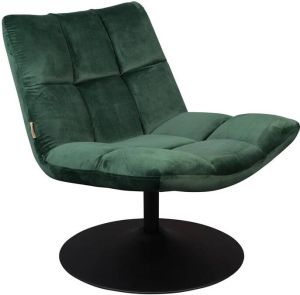 Dutchbone Fauteuil 'Bar' Velvet kleur Donkergroen