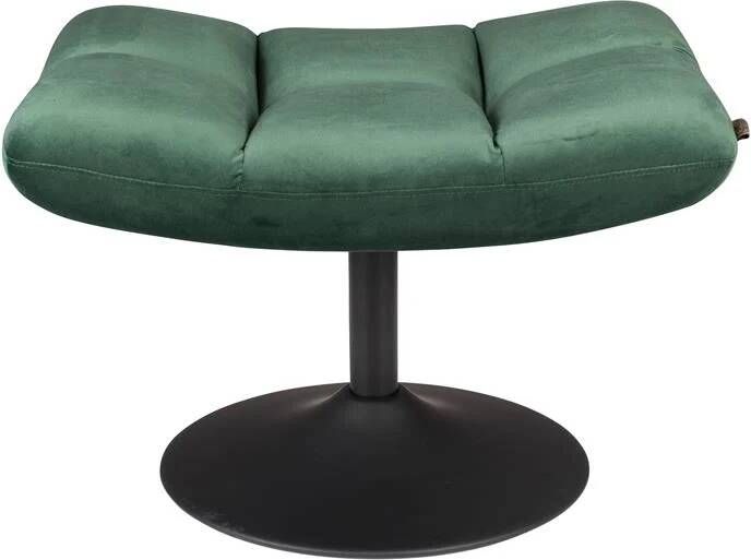 Dutchbone Hocker 'Bar' Velvet kleur Groen