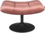 Dutchbone Hocker 'Bar' Velvet kleur Roze - Thumbnail 2