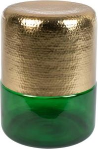 Dutchbone Bijzettafel Cave IJzer en glas 35cm Rond
