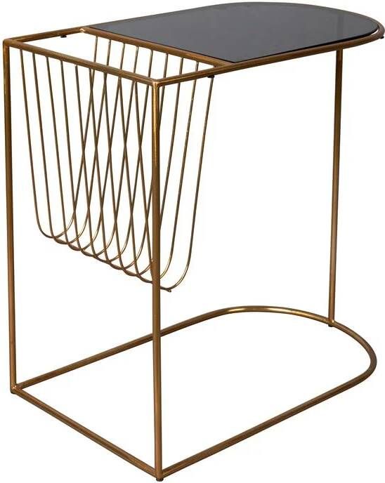 Dutchbone Bijzettafel Eileen met tijdschriftenhouder Goud - Foto 2