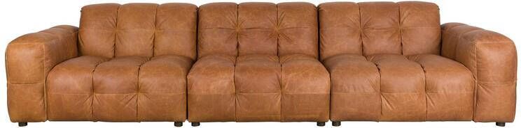 Dutchbone Hackman 4 5-zitsbank Leer Cognac Bruin