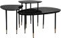Dutchbone Organische Bijzettafel Phyllis Mangohout Set van 3 stuks Zwart - Thumbnail 1