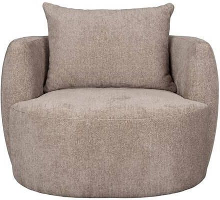 Dutchbone Fauteuil Rocca Geweven stof Cappuccino