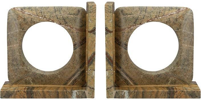 Dutchbone | Dutchbone | Book End Satpura Brown Marble (set Of 2) | Woonaccessoires | Woonaccessoire | Woonaccessoires | Woonaccessoire