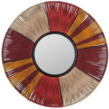 Dutchbone Surya Rope Spiegel| Wandspiegel Rond 60x60 cm Multi colour