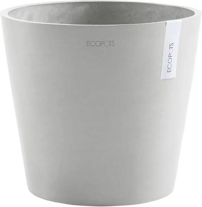 Ecopots Amsterdam kunststof bloempot Grijs Wit Ø 36 6 cm - Foto 2