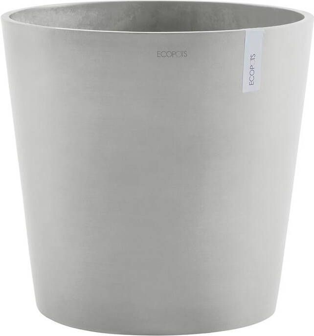 Ecopots Amsterdam kunststof bloempot Grijs Wit Ø 47 cm - Foto 2