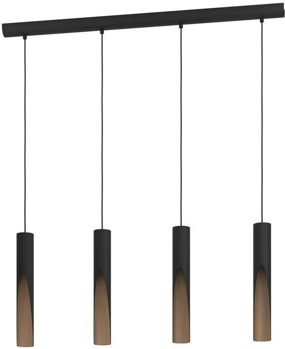 EGLO Barbotto Hanglamp GU10 92 5 cm Zwart|Bruin Staal