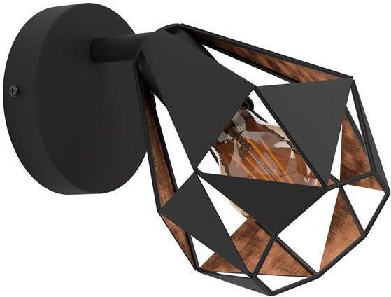 EGLO Carlton 7 Spot E27 Ø 16 cm Zwart|Koper Staal