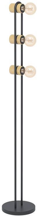 EGLO Chieveley Vloerlamp E27 140 5 cm Zwart Bruin