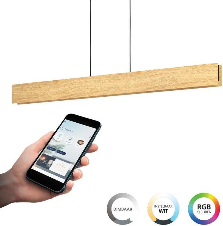 EGLO connect.z Anchorena-Z Hanglamp 123cm Bruin|Zwart|Wit RGB