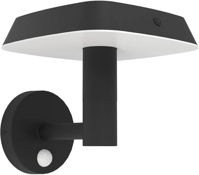 EGLO Dreoli Solar Wandlamp Buiten LED 21 cm Zwart|Wit