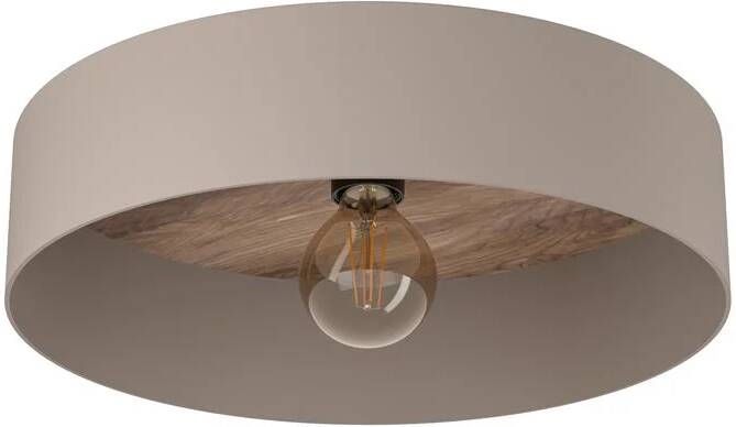 EGLO Duaia Plafondlamp E27 Ø 42 cm Taupe Hout Staal