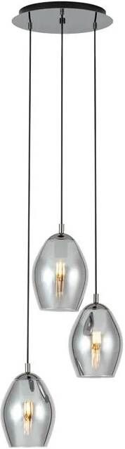 Eglo Estanys Hanglamp 3 lichts Ø45 cm E27 Nikkel Nero