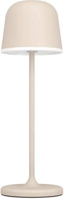 EGLO Mannera Tafellamp Aanraakdimmer Draadloos 34 cm Zand Wit Oplaadbaar Binnen en Buiten