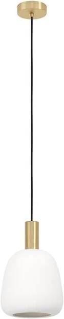 EGLO Hanglamp MANZANARES Hanglamp staal en glas E27 eettafellamp lamp Hanglamp H110 x Ø22 5 cm messing-geborsteld goud 1X40W excl. (1 stuk)